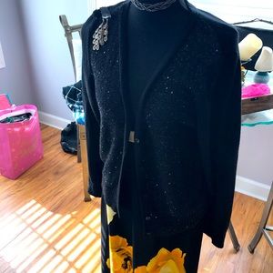 Button up sequin sweater